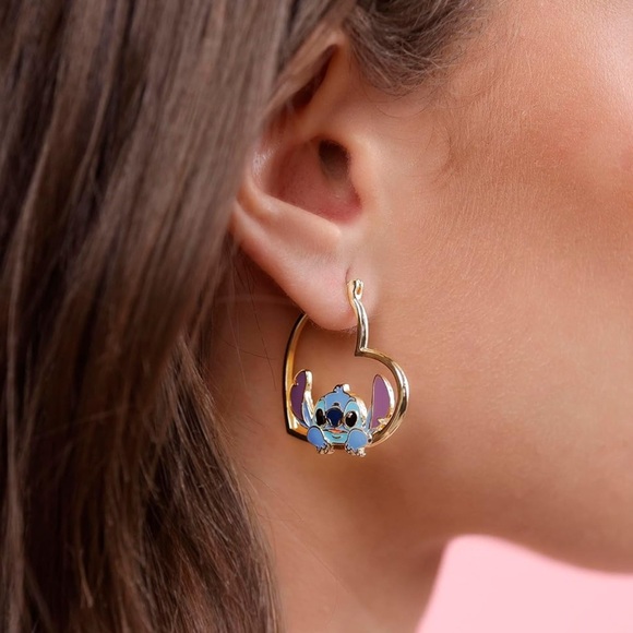 Disney Jewelry - Disney Stitch Heart Earrings NIB